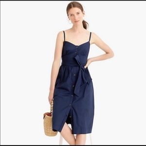 J Crew NWT cotton tie waist dress
